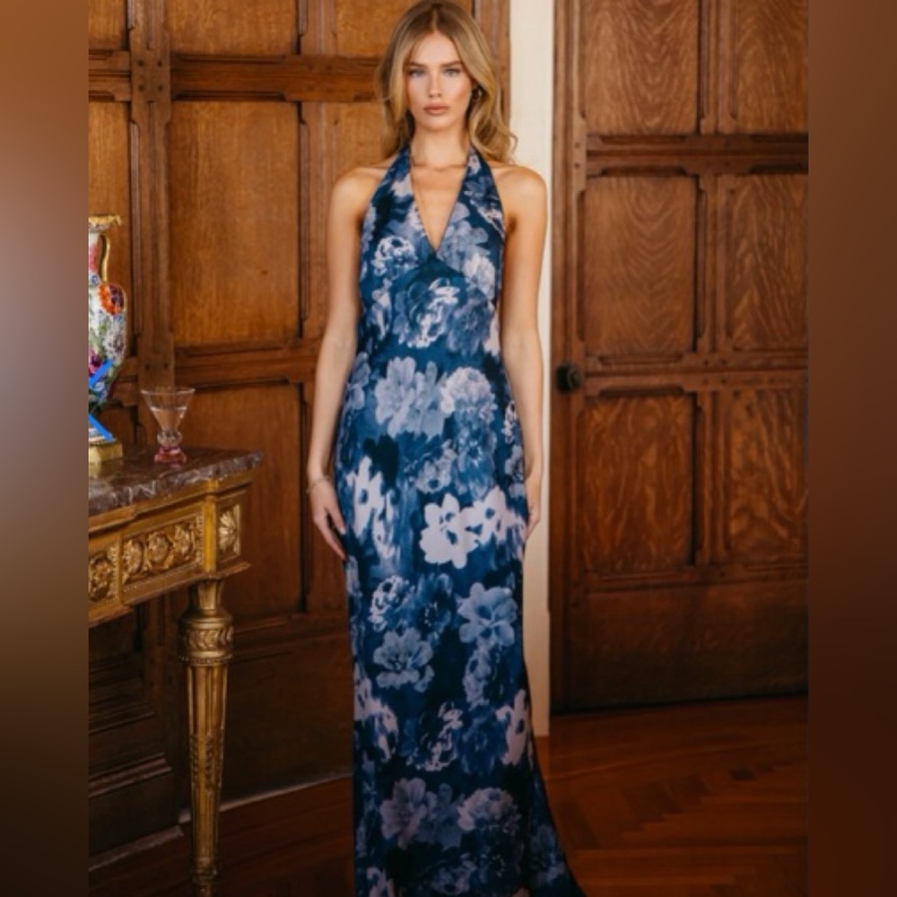 Skatie Navy Floral Maxi Dress